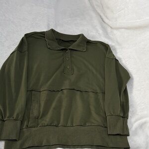 SHEIN Olive Green Sweatshirt